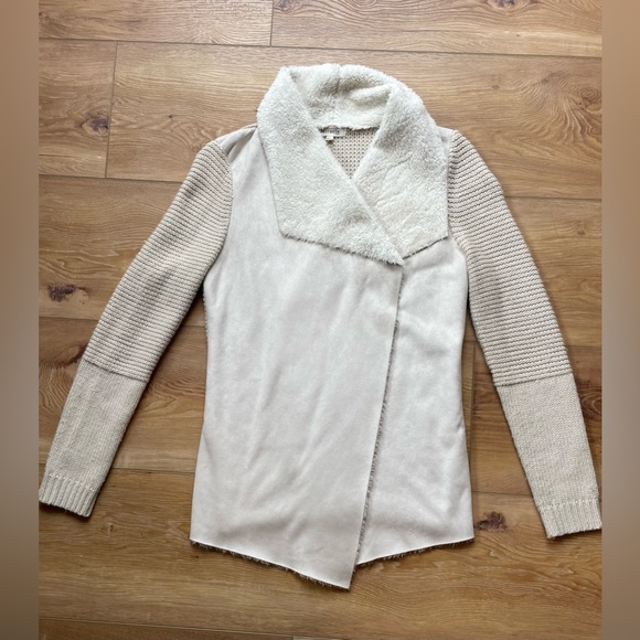 Miracle Ivory Knit Open Front Sweater - Picture 1 of 7